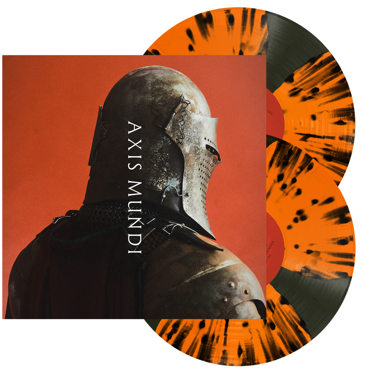 Axis Mundi Vinyl (Black Ice + Orange Spinner w/ Black Splatter)